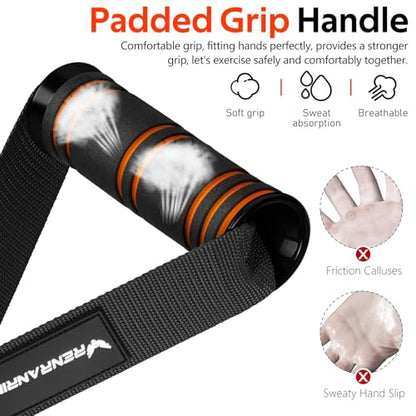 RENRANRING Gym Exercise Handles, Replacement Handle Attachments for Cable Machine Pulleys, Resistance Band and Strength Trainer, Pull Down Workout Accessories, Home Gym Add On Equipment