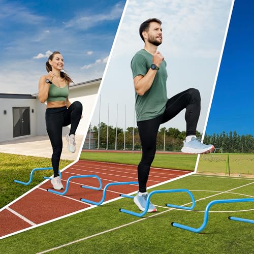 Yes4All Agility Speed Training Agility Hurdles for Athletes - 5 Pack - Speed and Agility Training Equipment for Soccer Basketball Football Hurdle Training