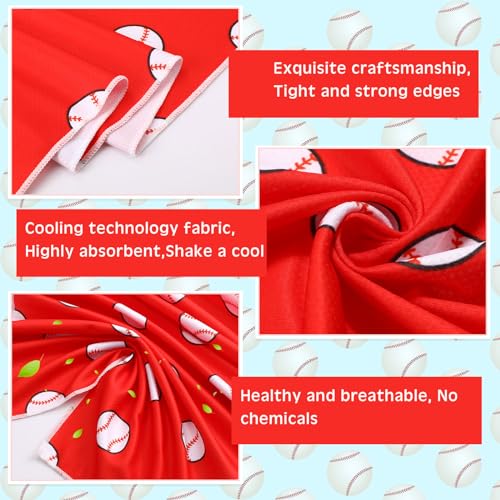12 Pcs Cooling Towel 40 x 12 Inch Basketball Baseball Football Volleyball Soccer Softball Microfiber Fast Drying Towel for Gift Women Men
