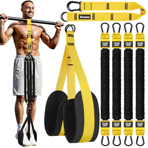 Pull Up Assistance Bands, Resistance Bands for Pull Up Bar Workout, Adjustable Heavy Duty Pull Up Assist Equipment with 4 Assistance Bands, Home Gym Fitness Exercise Strength Training - color: Yellow