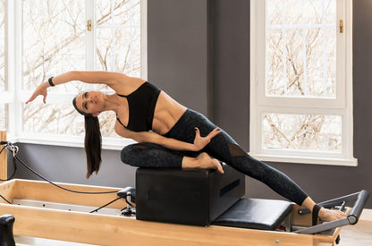 Pilates Sitting Box for Pilates Reformer by SEWD - Pilates Equipment for Home Gym and Professional Studio Use, Pilates Reformer Accessory for Pilates Exercises