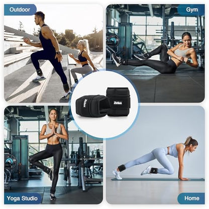 ZELUS Ultra Thin Adjustable Ankle Weights, 4/7/10 lb Fully Adjustable, Filled with Soft Iron for Slim Fit, Leg Weights for Women Men, Strength Weighted for Gym Home Yoga Walking Running Pilates - size: 0.7-3.5 lbs each (7 lbs pair)
