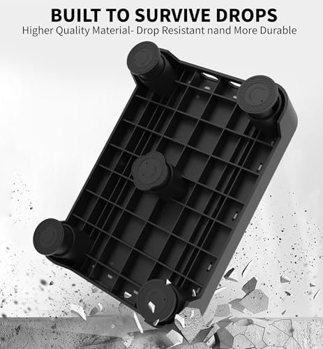 5-Level Adjustable Step Stool, 700 LBS Capacity Safety Bed Step for Seniors, Exercise Setp Platform, Portable Stair Assist for Elderly, Wide Step up for Kitchen, Car, Bedside & Shower, Black