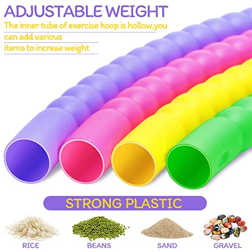 Toy Hoop Detachable Plastic Hoops Exercise Equipment Toy Adjustable Rings for Sports Party Game Dance Pet Training