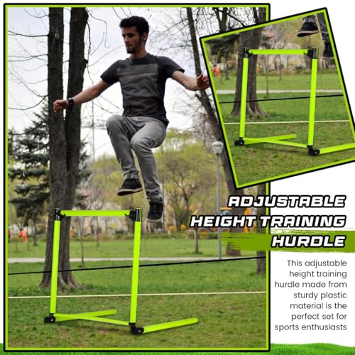 Gemscream 2 Pcs Adjustable Height Training Hurdle 23. 62'' Detachable Hurdles Track and Field Equipment Agility Speed Training Equipment with Scale for Soccer Basketball Obstacle Courses Workout