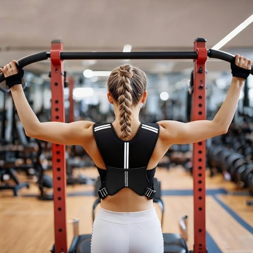 Weighted Vest for Men and Women, Silicone-Iron Fill Even Weight, Adjustable Workout Weight Vest with Reflective Stripes & Phone Pocket, Body Strength Training Gear for Walking Rucking Gym - size: 12 lb