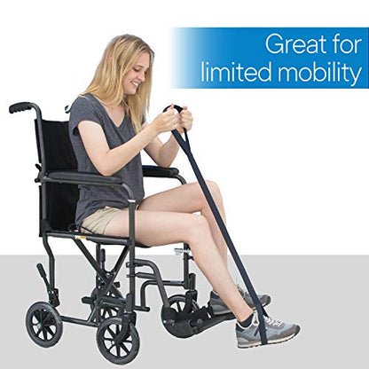 RMS Premium 35” Leg Lifter with Hand Strap & Foot Loop – Long-Term Orthopedic Daily Living Aid for Chronic Hip, Knee & Mobility Limitations - size: 35 Inch (Pack of 1)