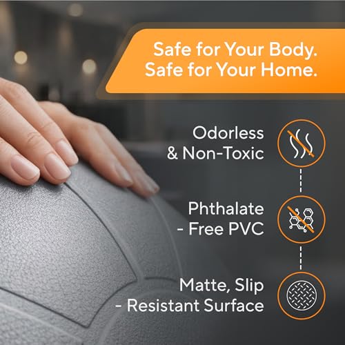 Exercise Ball – Yoga Ball for Pilates & Fitness - Birthing for Pregnancy, Stability, Core, Balance, Therapy for Physical Rehab, Workout for Home Gym & Office Chair, Fast Pump Included