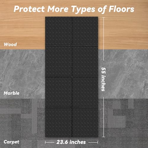 Walking Pad Mat for Carpet - 0.25" Thick Foldable Treadmill Mat - size: 55"L x 23.6"W x 0.3"Th