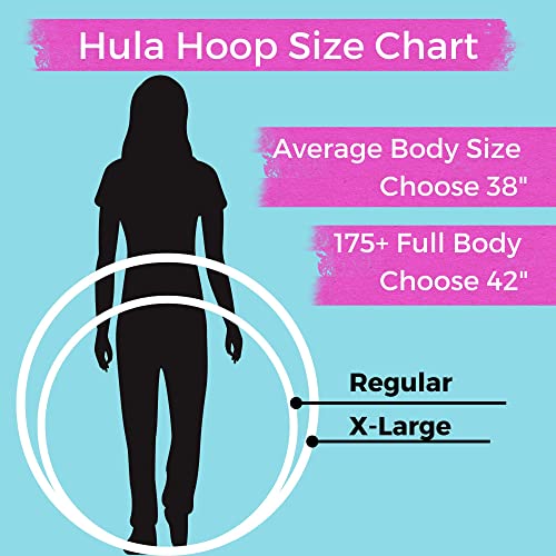 Beginner Hoop: Weighted Fitness Hula-Hoop for Adults Weight Loss, Waist Exercise Ring for Cardio & Core, Adjustable Quality Detachable Hula Shaper for Beginners, Made in USA - Burgundy