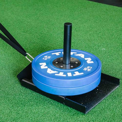 Titan Fitness Power Speed Training Sled with 14.5ft Leash, 500 LB Capacity, Weighted Drag or Pull Sled for Speed, Agility, and Strength Training