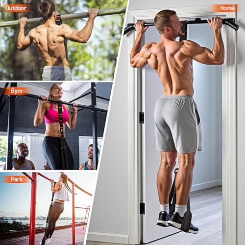 Pull Up Assistance Bands, Resistance Bands with Handles, Heavy Duty Pull Up Bands for Home Gym, Height Adjustable Chin Up Bar Assist Bands for Arm, Back, Strength Training Workout Equipment