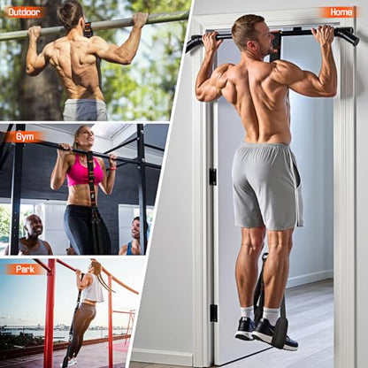 Pull Up Assistance Bands, Resistance Bands with Handles, Heavy Duty Pull Up Bands for Home Gym, Height Adjustable Chin Up Bar Assist Bands for Arm, Back, Strength Training Workout Equipment