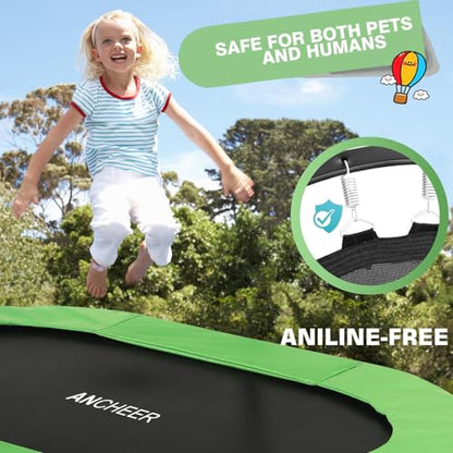ANCHEER Trampoline for Kids, Toddler Trampoline Indoor Sports and Outdoor Games 56" Kids Rebounder 220LBS Capacity with Adjustable Safety Handrail Foldable Jumper for Boys and Girls
