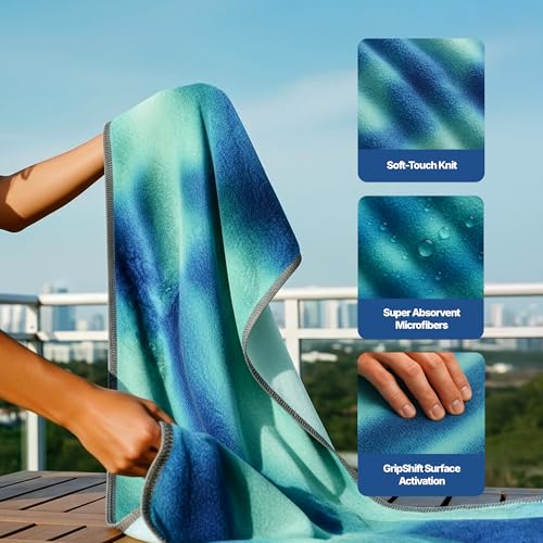 Pilates Mat Towel with Bag | Yoga Towels for Hot Yoga Non Slip | Gym Towels for Women | Sweat Towels for Gym | Big Towels | Workout Towels for Gym Sweat | Yoga Matt | Extra Large Towels