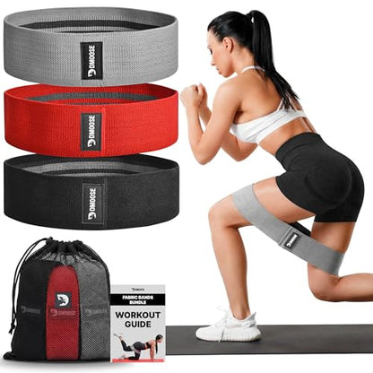 DMoose Fitness Hip Circle Band, Set of 3 Booty Bands for Women & Men, Cloth Resistance Bands to Exercise Butts, Glutes & Legs, Perfect for Yoga, Pilates, Strength Training & Home Gym Workout