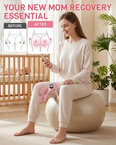 Thigh Trainer for Women with 3 Resistance Bands, Inner Thigh Exerciser with Screen, Pelvic Floor Exercise Device, Kegel Exerciser for Pelvic Strengthening, Home Workout Equipment