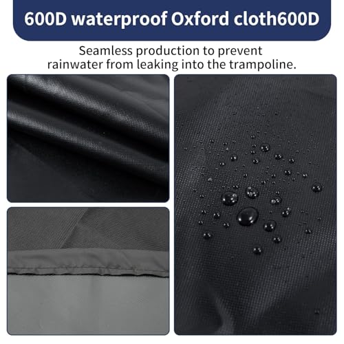 Mini Trampoline Cover,40 In Rain Waterproof Fitness Protective Round Acessories Covers,Dustpoof Jumping Bed Replacement Sunproof Shade,for Adults/Toddler,Indoor/Outdoor,Not Spring Mat (Black)
