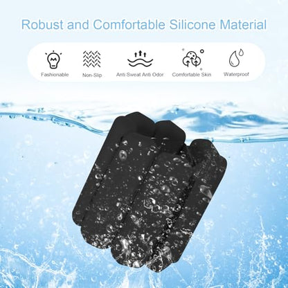 Wrist Weights Set of 2, Wearable Arm & Leg Weights for Women & Men, Adjustable Wrist Ankle Weights for Walking, Yoga, Swimming, Gym, 2lb - color: Black