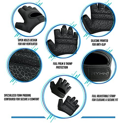Minimal Weight Lifting Gloves,Short Micro Workout Gloves Grip Pads with Full Palm Protection & Extra Grip for Men Women Weightlifting,Gym,Exercise Training