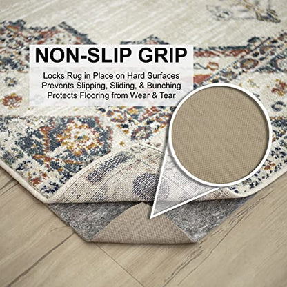 Mohawk Home Non Slip Rug Pad 8' x 10' - 1/4" Thick Felt + Latex Rubber Gripper - Dual Surface Cushion for Hardwood, Carpet, Tile Floors, Made in USA - size: 8' x 10' (Rectangular), style: 1/4 Inch Dual Surface Rug Pad