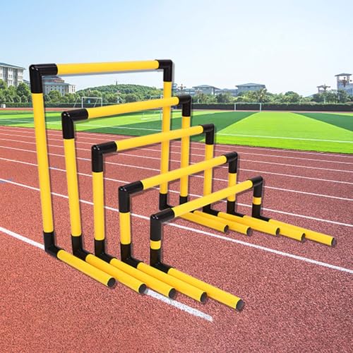Obstacle Training Hurdles - 5 Piece Lightweight Speed and Agility Equipment for Athletes - Portable Mini Hurdles for Kids and Adults