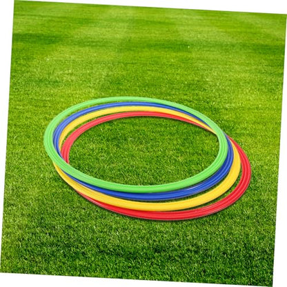 Abaodam 4pcs Agility Training Rings Versatile Plastic Speed Hoops for Soccer Drills Coordination Improvement Durable for Multiple Sports Activities