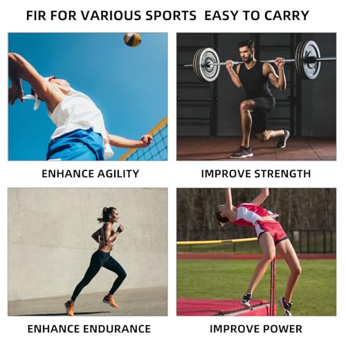 Vertical Jump Trainer, Resistance Bands Set for Leg and Thigh, Strength Agility Power Exercise Basketball Volleyball Football Tennis Training Equipment