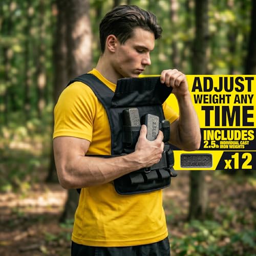 Lebert Fitness Adjustable Weight Vest for Strength Training & Fitness - color: 30LB