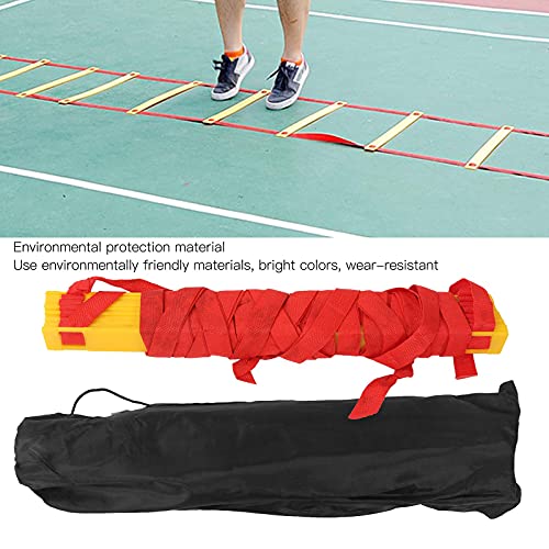 14 Rung Alacrity Speed Training Ladder for Soccer and Football with Storage Bag, Made of Durable PP Plastic and High-Density Braid Belt, Easy to Carry and Store
