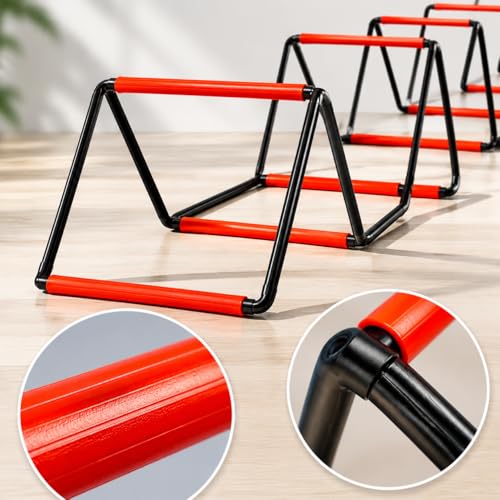 Foldable Agility Ladder, DIY Combination Speed Training Equipment, Footwork Ladder for Football, Sports Agility Ladders for Kids, Red, 5.1m 12 Grids