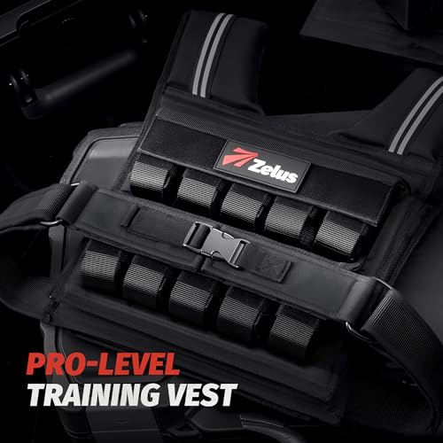 ZELUS Weighted Vest Men, 23lbs/36lbs/45lbs Adjustable Weight Vest - size: 45LB