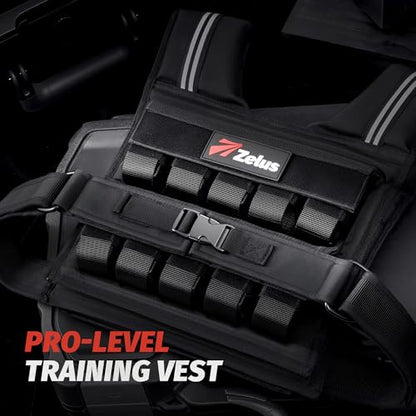 ZELUS Weighted Vest Men, 23lbs/36lbs/45lbs Adjustable Weight Vest - size: 45LB