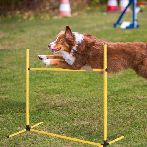 Halloscume 6 Pcs Dog Agility Training Jumps Hurdles,Yellow - color: Yellow