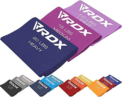 RDX Resistance Bands TPE 3 Level Set 1.5M Long, REACH RoHS CPSIA Certified, Flat Skin Friendly Thick Stretch Elastic Loop, Yoga Home Gym Fitness Workout Exercise, Ballet Pilates Legs Training Slimming