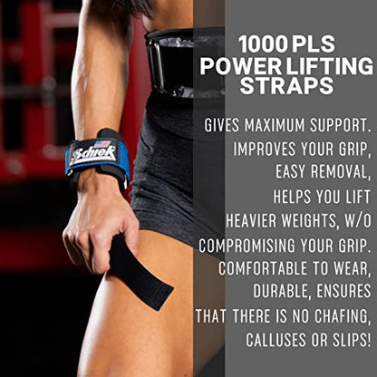 Schiek Sports Model 1000-DLS Deluxe Dowel Lifting Straps