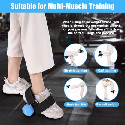 HOMEE Dumbbell Foot Attachment 2PCS,Adjustable Ankle Weights,Monkey Feet Dumbbell Holder,Tibialis Trainer,Ankle Straps for Weight Lifting,Home Gym Equipment for Leg Extensions for Men and Women