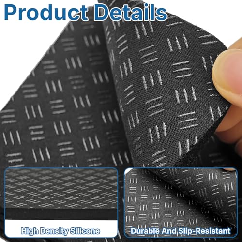 6PCS Treadmill Mat Pads, 4" x 4" Double-Sided Non-Slip Exercise Equipment Mat, Silicone Anti Vibration Pad for Walking Pad, Treadmill, Exercise Bike, Hardwood Floors Protection