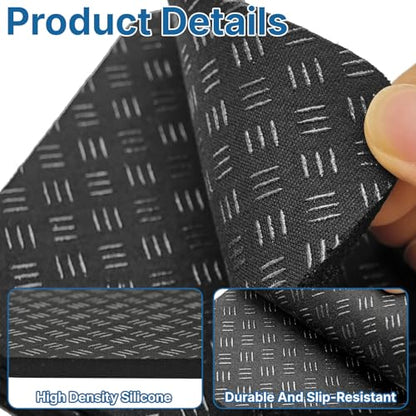 6PCS Treadmill Mat Pads, 4" x 4" Double-Sided Non-Slip Exercise Equipment Mat, Silicone Anti Vibration Pad for Walking Pad, Treadmill, Exercise Bike, Hardwood Floors Protection