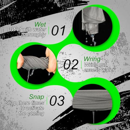 Bencailor 6 Pcs Cooling Hoodie Sport Cooling Towels - color: Vibrant Colors