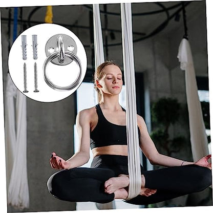 KOMBIUDA 2sets Ring Ceiling Anchor Wall Mount Suspension Trainer Bracket for Swings Battle Ropes