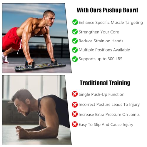 Multifunctional Push Up Board Home Strength Training Equipment With 15 Fitness Accessories Pilates Bar Resistance Band Roller Wheel Full Body Workout Home Gym Equipment