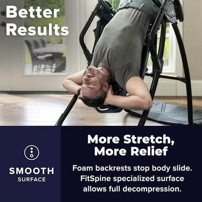 TEETER FitSpine LX9 Inversion Table, Deluxe Easy-Reach Ankle Lock, Decompression Surface for Back Pain Relief, Integrated Accessories, UL Safety Certified, Heavy-Duty 300 lb Capacity, FDA Registered