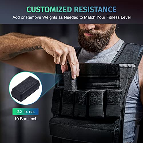 ZELUS Weighted Vest with Adjustable Weights for Home Workouts - color: 23lb Iron Bar
