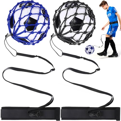 Football Kick Trainer, Soccer Return Trainer Net Fits Ball Size 3, 4, 5, Hands-Free Soccer Kick Throw Training Aid