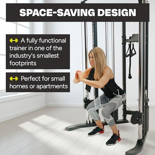 Inspire Fitness FTX Functional Trainer - Compact at Home Workout Machine with Accessories - Space Saving Design - Home Gym Cable Machine and Two 165 lb Weight Stacks - style: Inspire FTX (no bench)