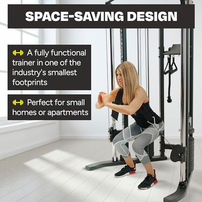 Inspire Fitness FTX Functional Trainer - Compact at Home Workout Machine with Accessories - Space Saving Design - Home Gym Cable Machine and Two 165 lb Weight Stacks - style: Inspire FTX (no bench)