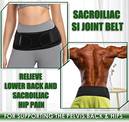 Sacroiliac SI Hip Belt for Women Men SI Joint Hip Belt - Lower Back Support Brace - Pelvic Support - Adjustable Sciatica Pelvis Lumbar Pain Relief Trochanter Brace,REGULAR (Size 30"-45") - size: REGULAR (Hip Size 30-45 inch)'