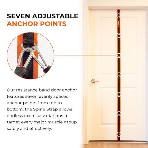 Spine Strap Door Anchor for Slastix Resistance Bands | Provides Multiple Anchor Points for Strength Training and Versatile Home Workouts