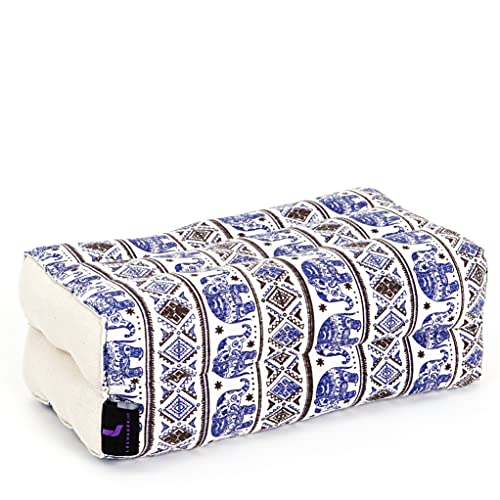 Leewadee Yoga Block – Floor Cushion for Yoga Practice, Meditation Seat Cushion for Workouts Filled with Kapok - color: El1 - Blue